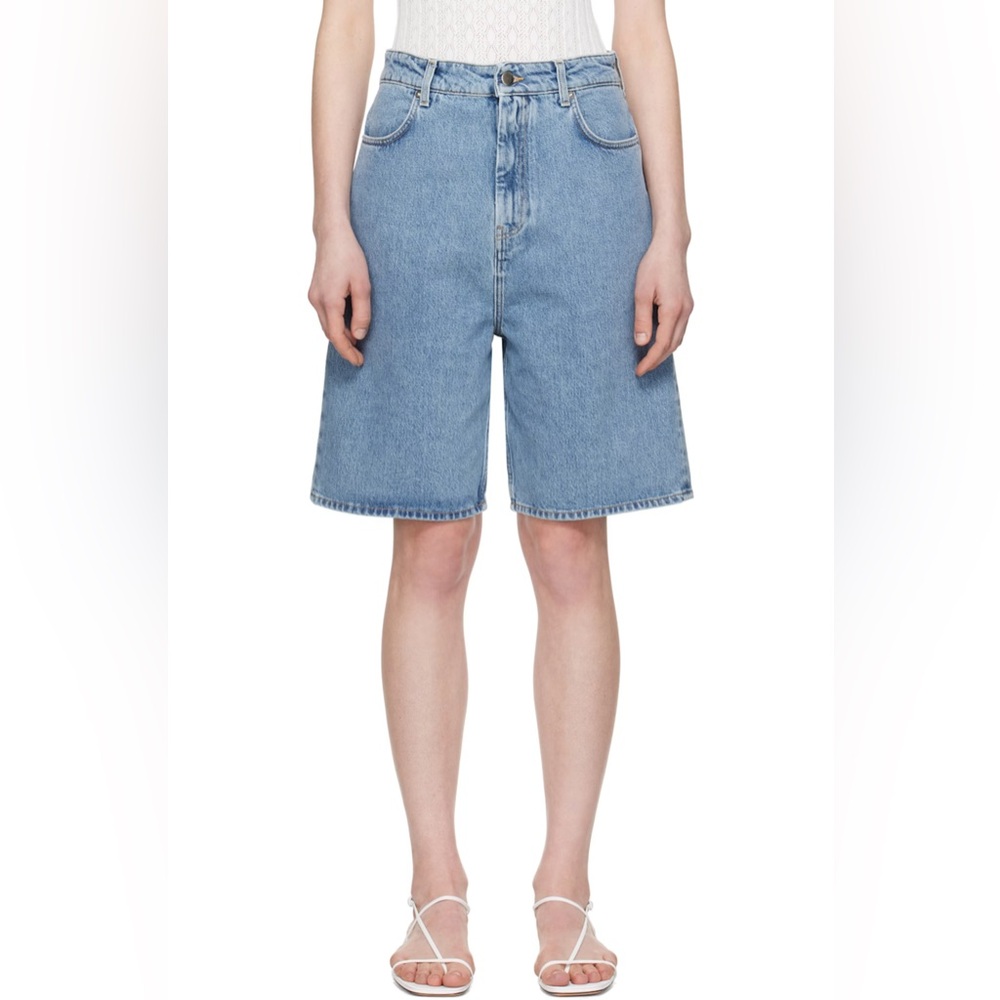loulou studio denim shorts - blue isu knee length - 27 - EUC
